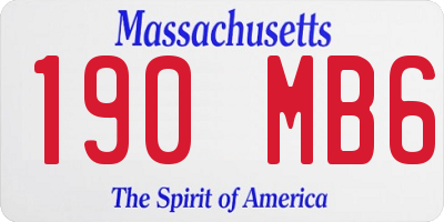 MA license plate 190MB6