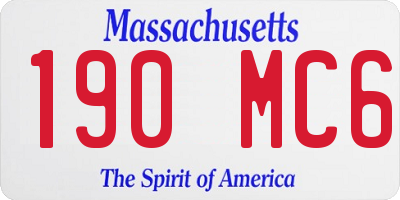 MA license plate 190MC6