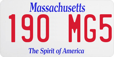 MA license plate 190MG5