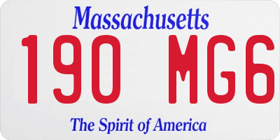 MA license plate 190MG6