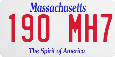 MA license plate 190MH7