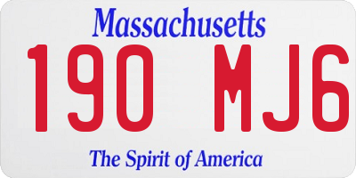 MA license plate 190MJ6