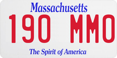 MA license plate 190MM0