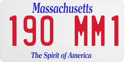 MA license plate 190MM1