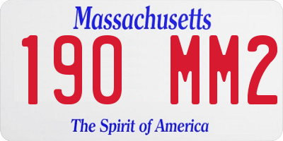 MA license plate 190MM2