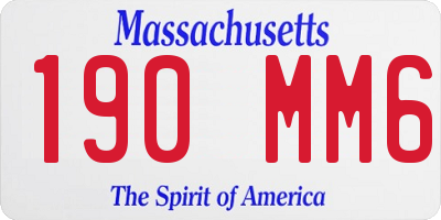 MA license plate 190MM6