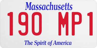 MA license plate 190MP1