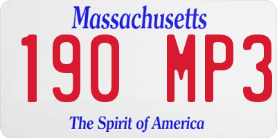 MA license plate 190MP3