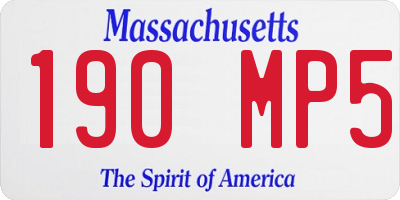 MA license plate 190MP5