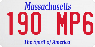 MA license plate 190MP6