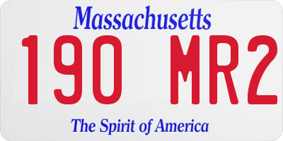 MA license plate 190MR2