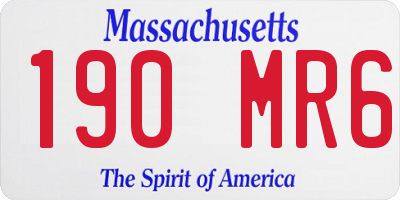MA license plate 190MR6