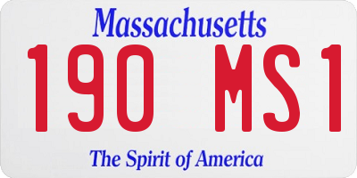MA license plate 190MS1