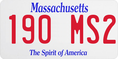 MA license plate 190MS2