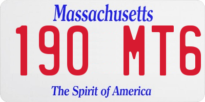 MA license plate 190MT6