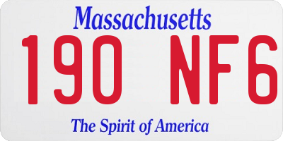MA license plate 190NF6