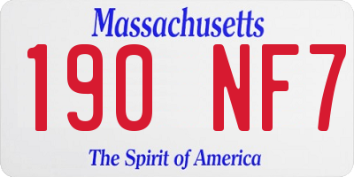 MA license plate 190NF7