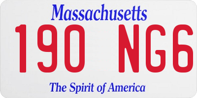 MA license plate 190NG6