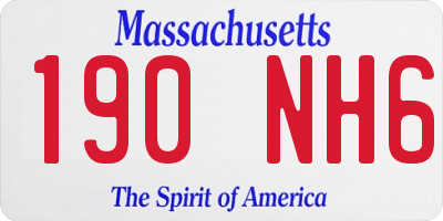 MA license plate 190NH6