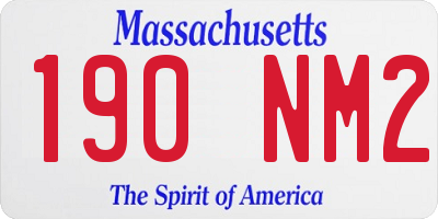 MA license plate 190NM2