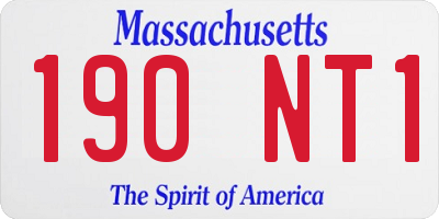 MA license plate 190NT1