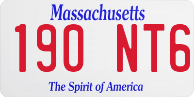 MA license plate 190NT6