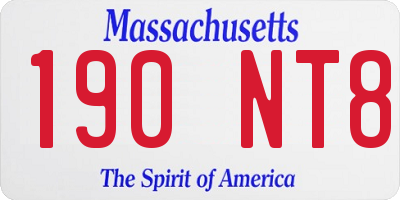 MA license plate 190NT8