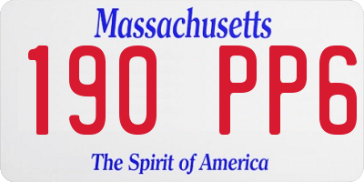 MA license plate 190PP6
