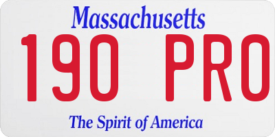 MA license plate 190PR0