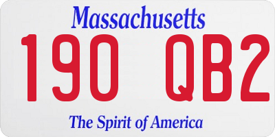MA license plate 190QB2