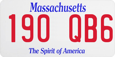 MA license plate 190QB6
