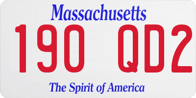 MA license plate 190QD2