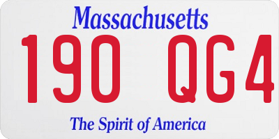 MA license plate 190QG4