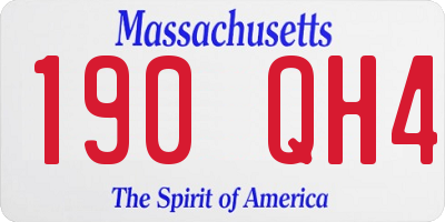 MA license plate 190QH4