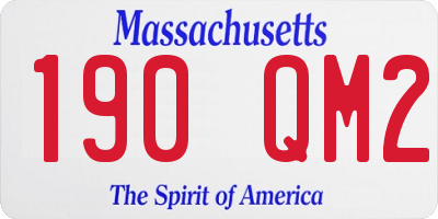 MA license plate 190QM2