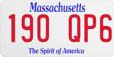 MA license plate 190QP6