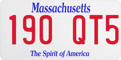 MA license plate 190QT5