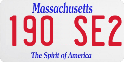 MA license plate 190SE2