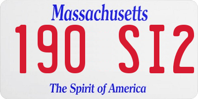 MA license plate 190SI2