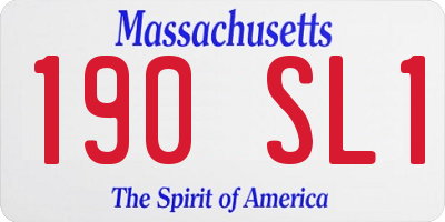 MA license plate 190SL1