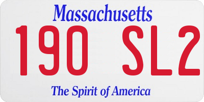 MA license plate 190SL2