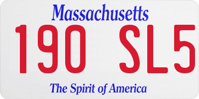 MA license plate 190SL5