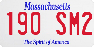MA license plate 190SM2