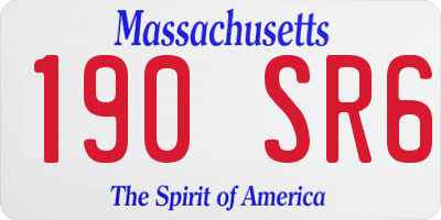 MA license plate 190SR6