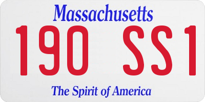 MA license plate 190SS1