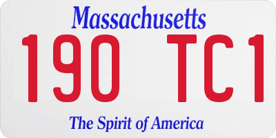 MA license plate 190TC1