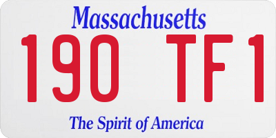 MA license plate 190TF1