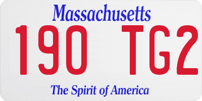 MA license plate 190TG2