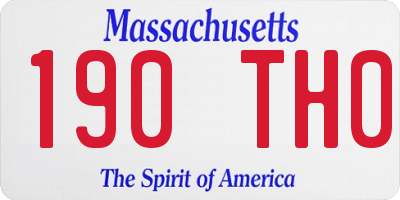 MA license plate 190TH0