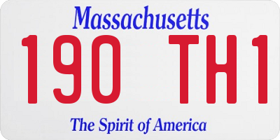 MA license plate 190TH1